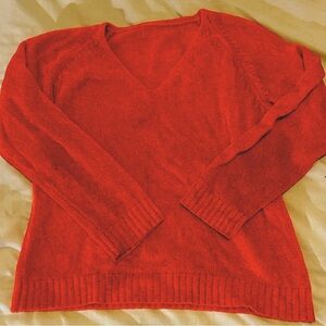 Vintage orange velvet shirt - Small